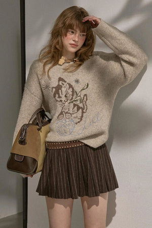 Winter Tweed Puffy Short Skirt
