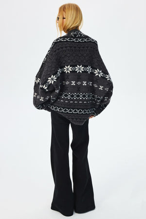 Winter Wool Fair Isle Sweater & Scarf Set-Up