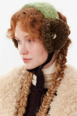 Winter Wool Lace-Up Earmuffs