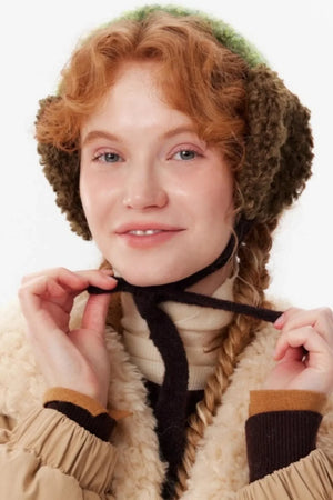 Winter Wool Lace-Up Earmuffs