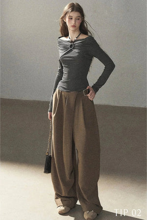 Women's Loose Wide-Leg Trousers