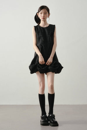 Wood Rose Floral Jacquard Dress