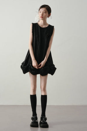 Wood Rose Floral Jacquard Dress