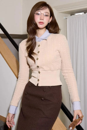 Wool Blend Cigarette Skirt