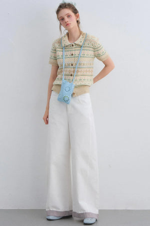 Wool Blend Fair Isle Top