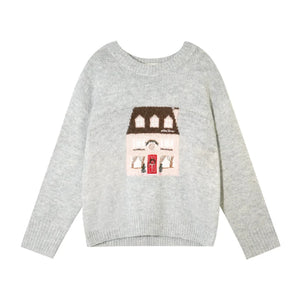 Wool Blend Jacquard Sweater