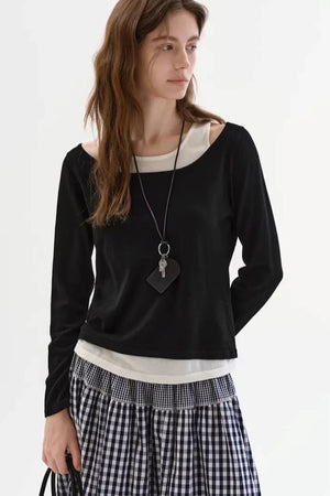 Wool Blend Off-Shoulder Top