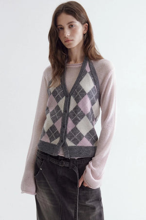 Wool Blend Quilted Vest Set