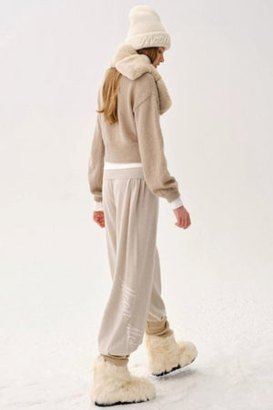 Wool Button-Up Knit Pants