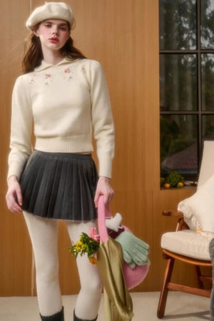 Wool Handmade Embroidered Sweater