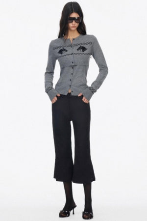 Wool Knit Two Piece Slim Jacket