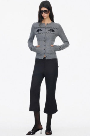 Wool Knit Two Piece Slim Jacket