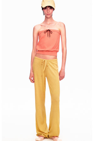 Wool Low-Waisted Drawstring Knit Pants
