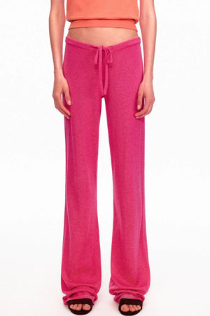 Wool Low-Waisted Drawstring Knit Pants
