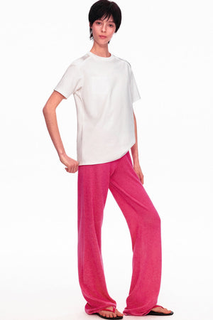 Wool Low-Waisted Drawstring Knit Pants