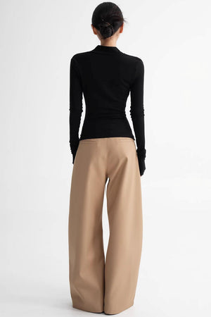 Wool Lyocell Off-Shoulder Top