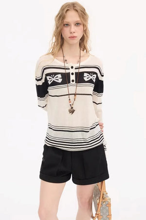 Wool Pleated Khaki Shorts
