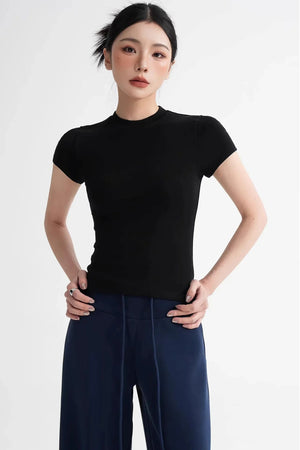 Wool Right-Shoulder Slim Top
