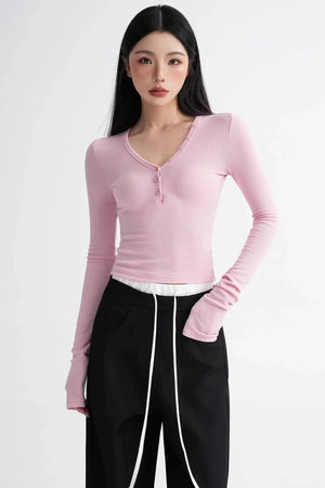 Wool Ruched Sleeve Top