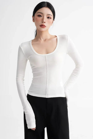 Wool Slim-Fit Stacked Top