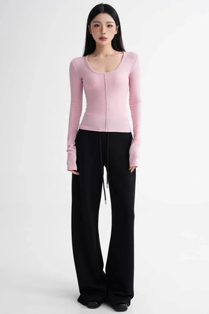 Wool Slim-Fit Stacked Top