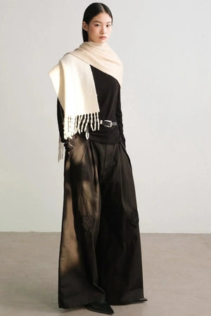 Wool Tassel Winter Scarf