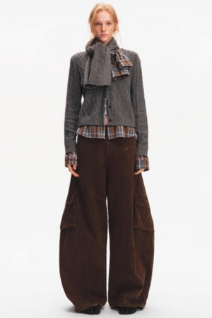 Wool Twist Cardigan Sweater Set-Up