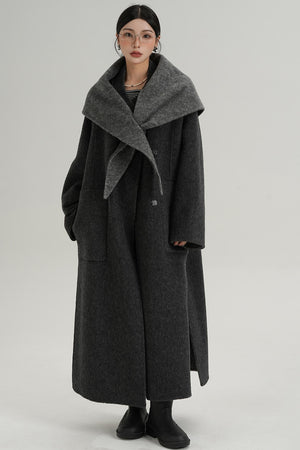 Woolen Elegance Long Jacket