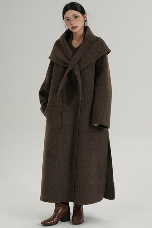 Woolen Elegance Long Jacket