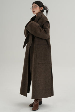 Woolen Elegance Long Jacket