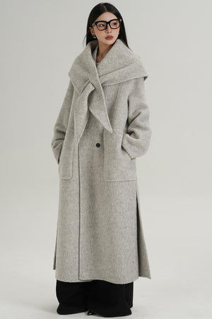 Woolen Elegance Long Jacket