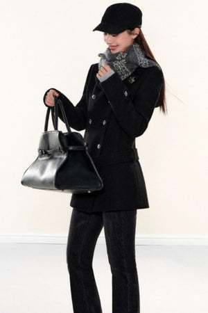 Woolen Lapel Coat