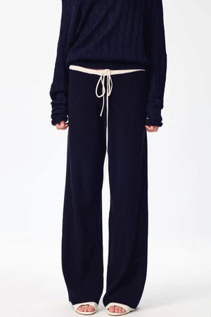 Woolen Off-Shoulder Knit Set-Up