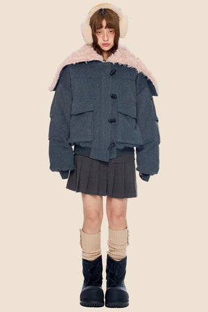 Woolen Pleated Skirt