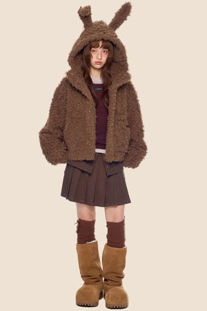 Woolen Pleated Skirt