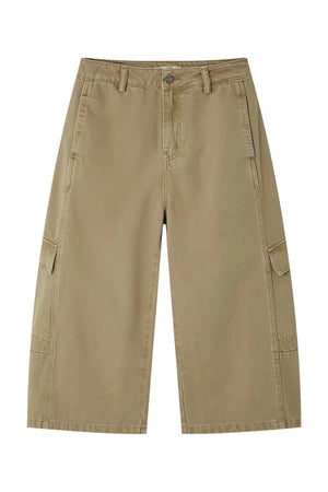 Workwear Casual Denim Cropped Pants