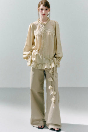 Woven Lace Acetate Top