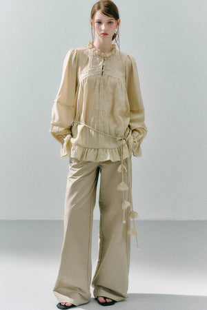 Woven Lace Acetate Top