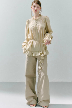 Woven Lace Acetate Top