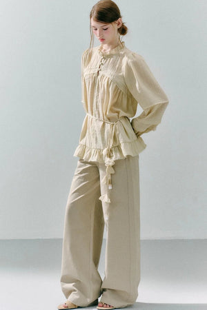Woven Lace Acetate Top