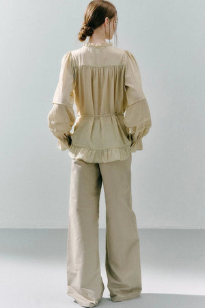 Woven Lace Acetate Top