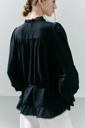 Woven Lace Acetate Top