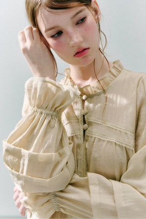 Woven Lace Acetate Top