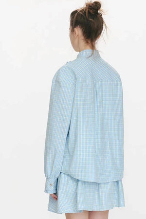 Woven Trajectory Ruffled Shirt