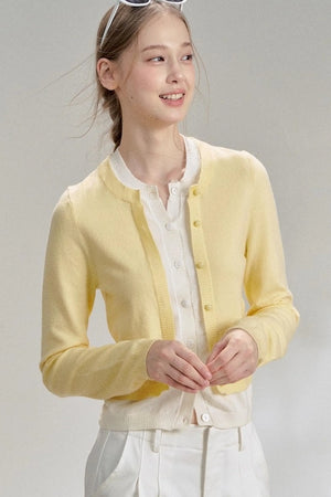 Yellow Knitted Cardigan