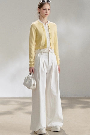Yellow Knitted Cardigan