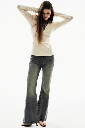 Yellow Mud-Dyed Gradient Pants