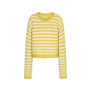 Yellow Striped Knit Sweater