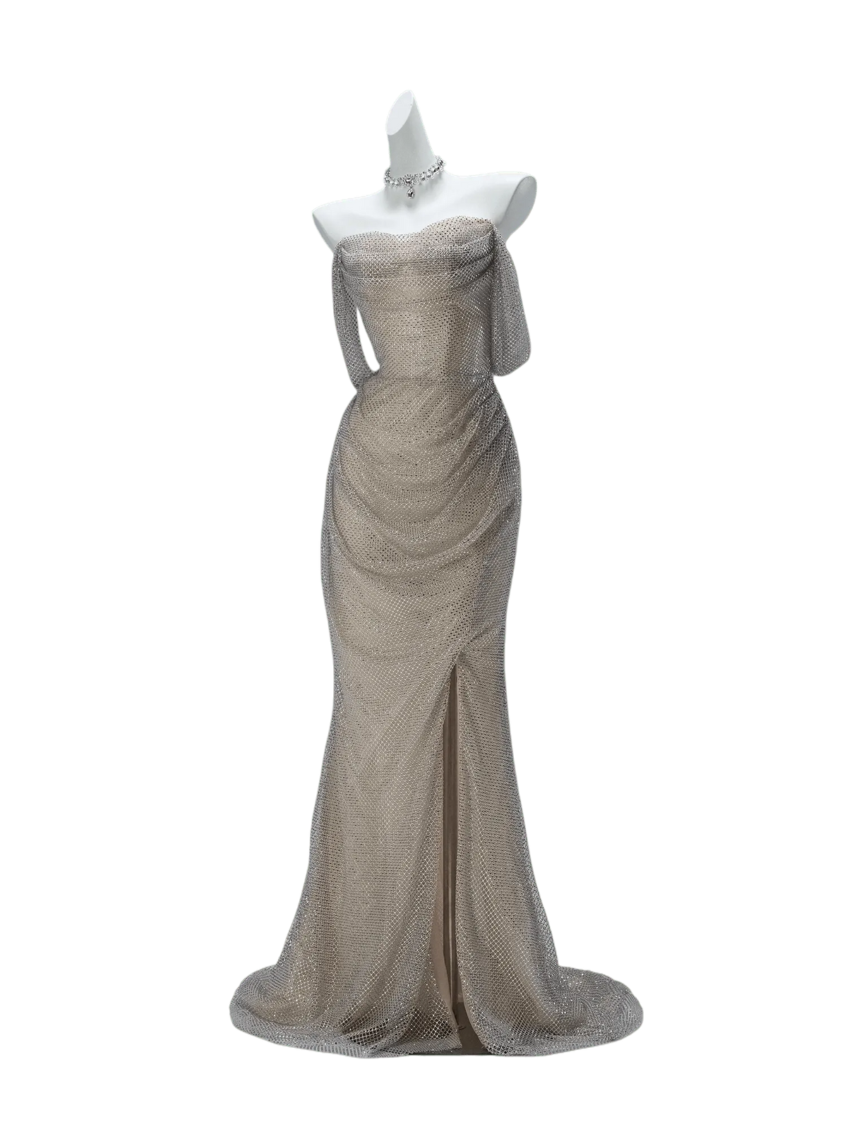 Ivory Couture Gown with Handcrafted Beading