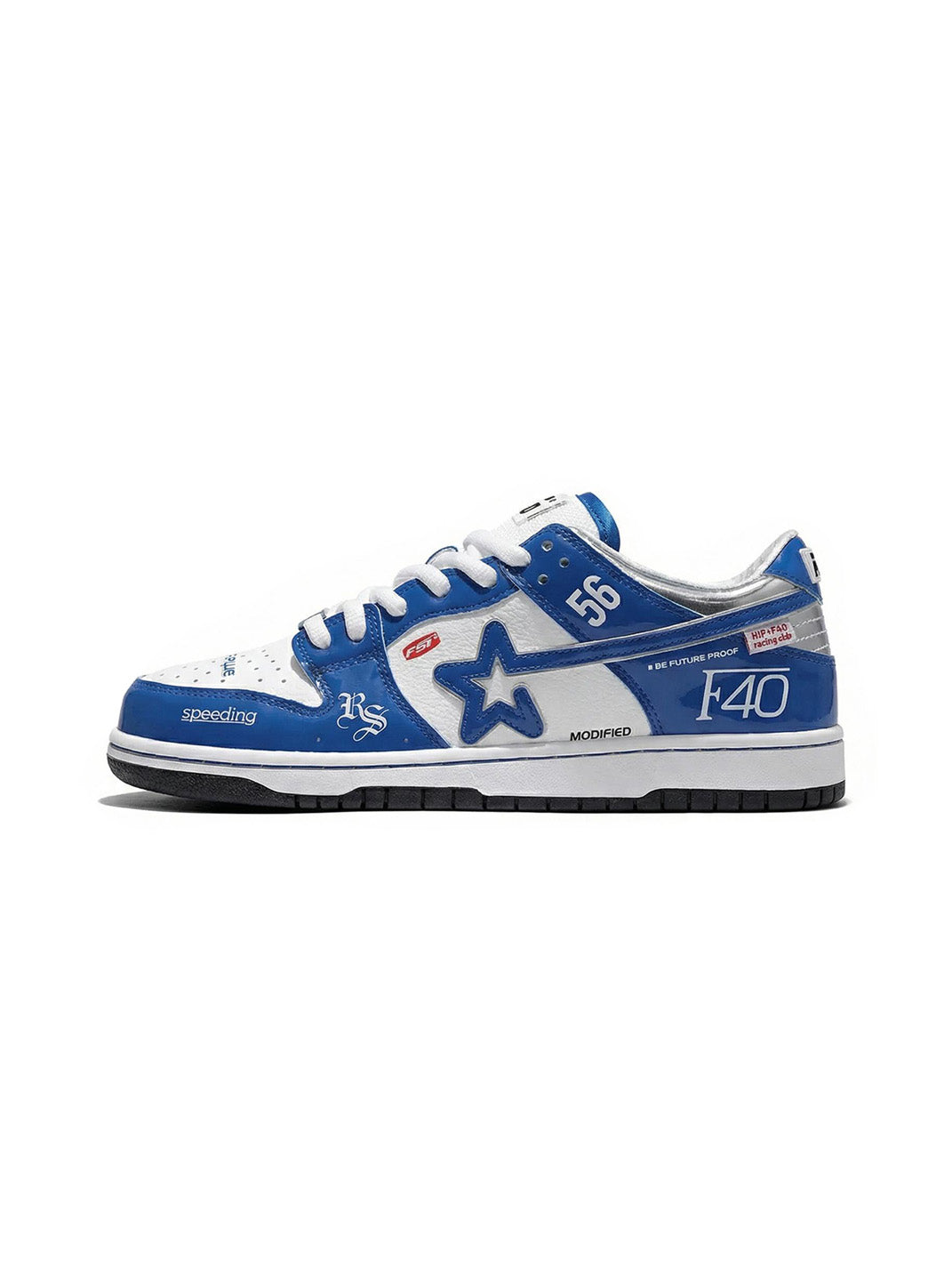 Electric Blue Retro Platform Sneakers
